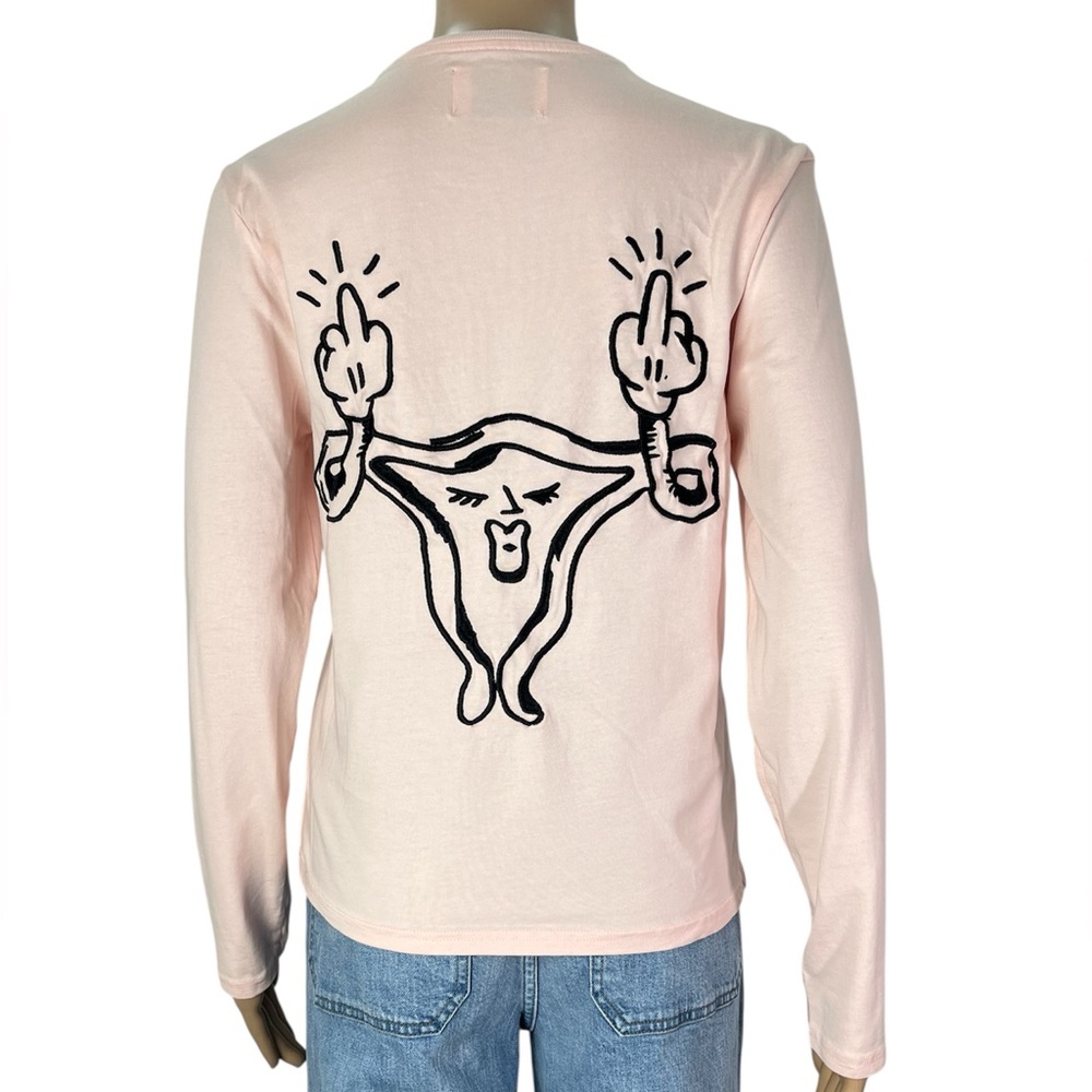 CHNGE Abortion Is Healthcare Pink Long Sleeve Shirt Top